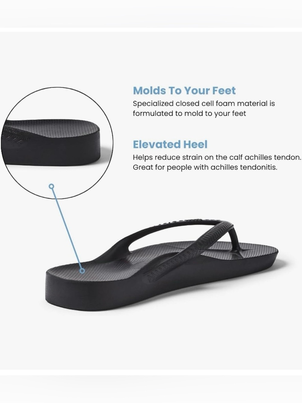Archies Arch Support Flip Flops for Men & Women - Size 9 Women/8 Men NWOT - Picture 5 of 11